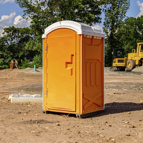 how often are the portable restrooms cleaned and serviced during a rental period in Burleson County Texas